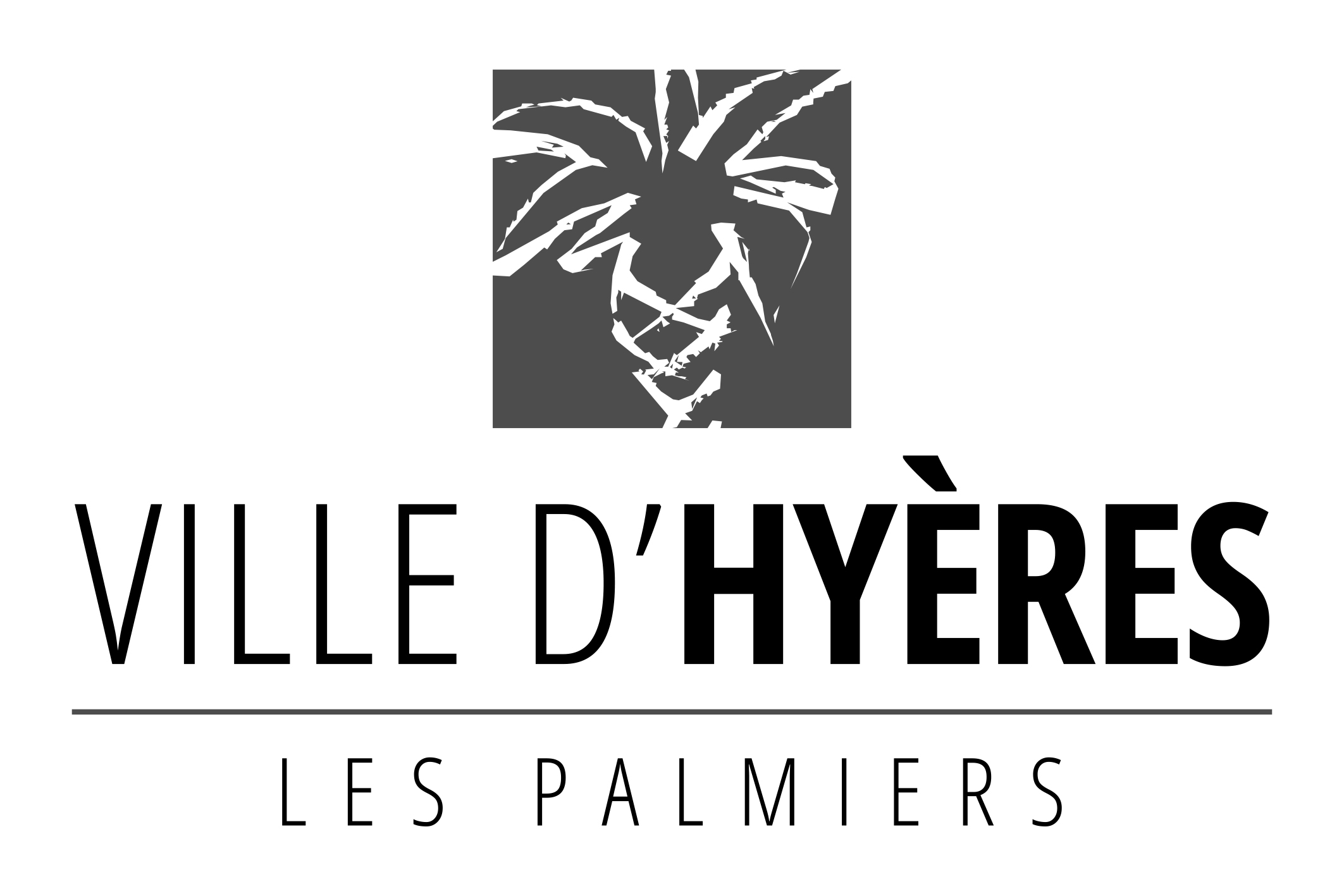 Logo de la ville d'Hyères en noir et blanc